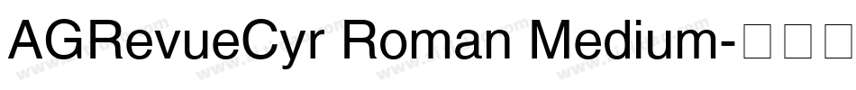 AGRevueCyr Roman Medium字体转换